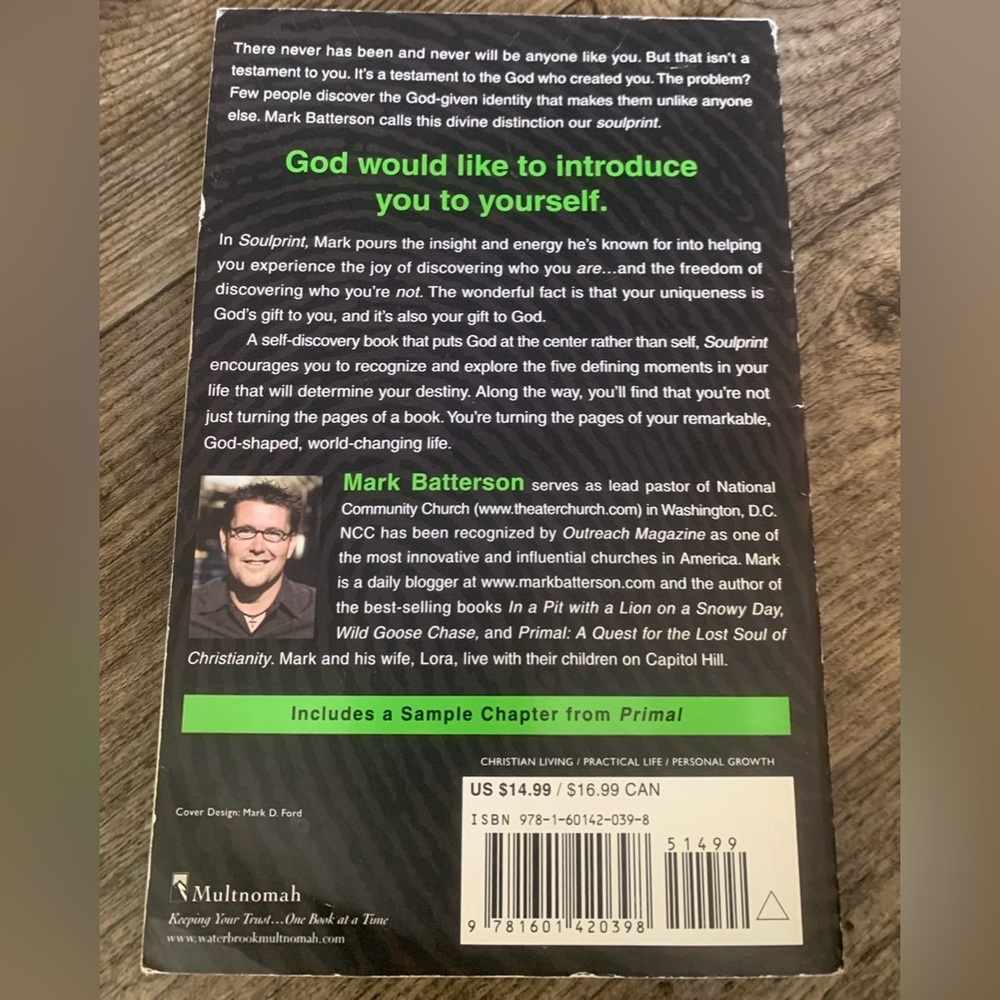 Soulprint by Mark Batterson Book - Picture 3 of 4